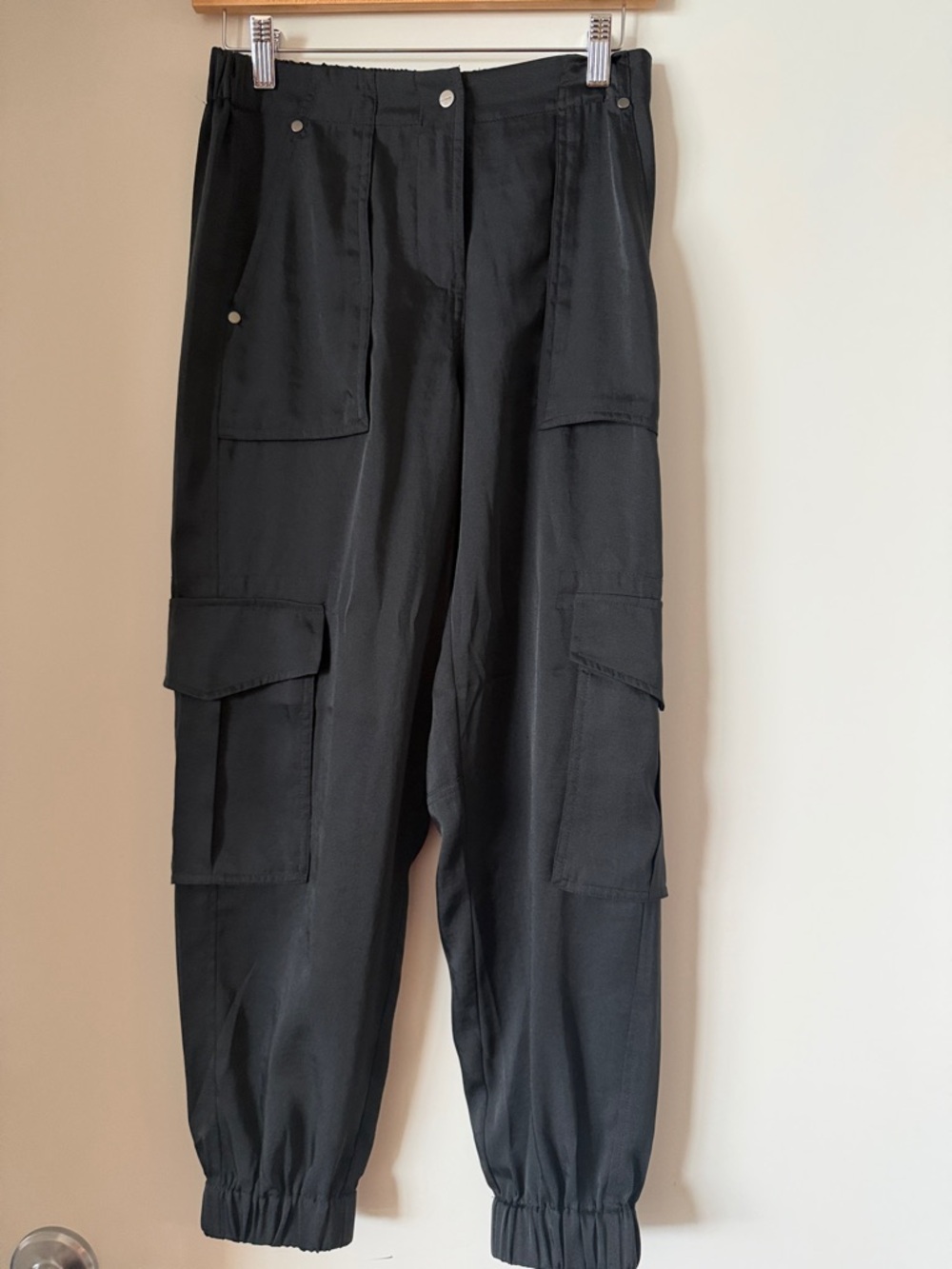 All Saints Woman’s Black Cargo Jogger Pants